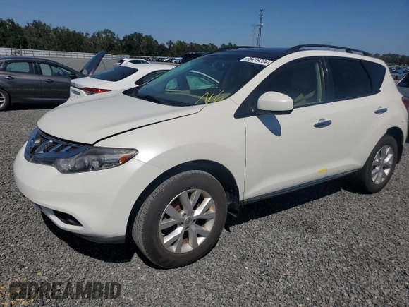 2014 Nissan Murano SV with VIN JN8AZ1MU5EW415613, listed as a Copart auction lot 75419704 with 0 mi miles and Salvage Title. Bid and sale history available at carsss.com. Image 1.