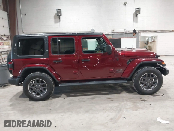 2021 Jeep Wrangler Unlimited Sport S with VIN 1C4HJXDN1MW596334, listed as a IAAI auction lot 41730278 with 64,126 mi miles and . Bid and sale history available at DreamBid. Image 14.