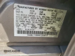 2005 Nissan Altima SL with VIN 1N4BL11D55C143917, listed as a Copart auction lot 79052684 with 206,618 mi miles and Salvage title. Bid and sale history available at DreamBid. Image 12.