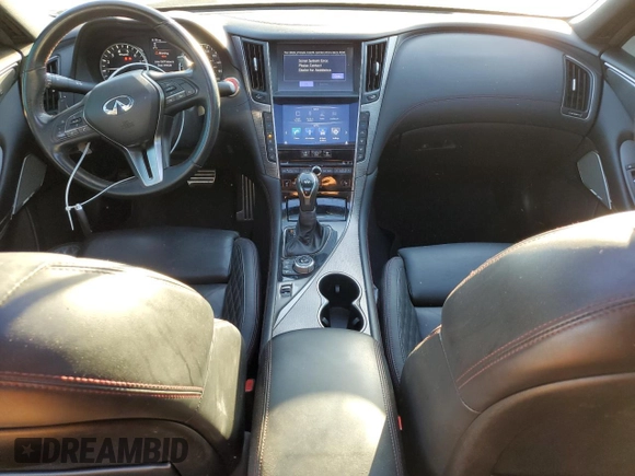 2019 Infiniti Q50 RED SPORT 400 with VIN JN1FV7AP9KM760409, listed as a Copart auction lot 87767605 with 96,589 mi miles and Salvage Title. Bid and sale history available at carsss.com. Image 8.