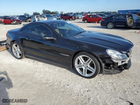 2009 Mercedes-Benz SL-Class V8 with VIN WDBSK71F09F144591, listed as a Copart auction lot 46873785 with 63,977 mi miles and Salvage Title. Bid and sale history available at carsss.com. Image 4.