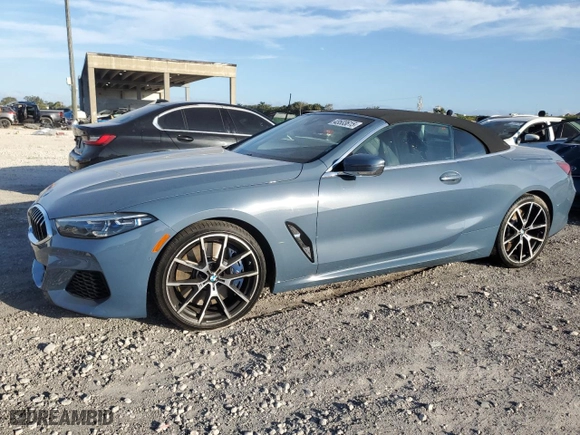 2019 BMW 8 Series M850i xDrive with VIN WBAFY4C50KBX39181, listed as a Copart auction lot 43533615 with 0 mi miles and Salvage Title. Bid and sale history available at carsss.com. Image 1.