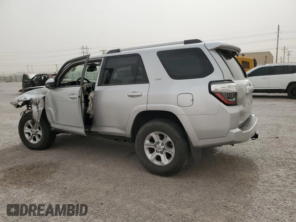 2021 Toyota 4Runner SR5 with VIN JTEEU5JR7M5238789, listed as a Copart auction lot 56677715 with 105,390 mi miles and Salvage title. Bid and sale history available at DreamBid. Image 2.