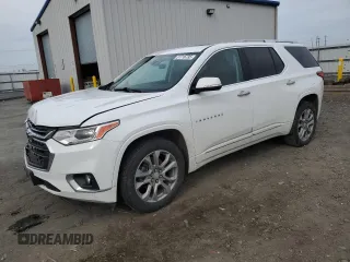 2018 Chevrolet Traverse Premier z VIN 1GNEVJKW2JJ255203, wystawiony jako Copart lot #51716735 z przebiegiem 75 450 mil mil oraz Szkoda całkowita • Salvage title. Historia ofert i sprzedaży dostępna na DreamBid. Obrazek 1.