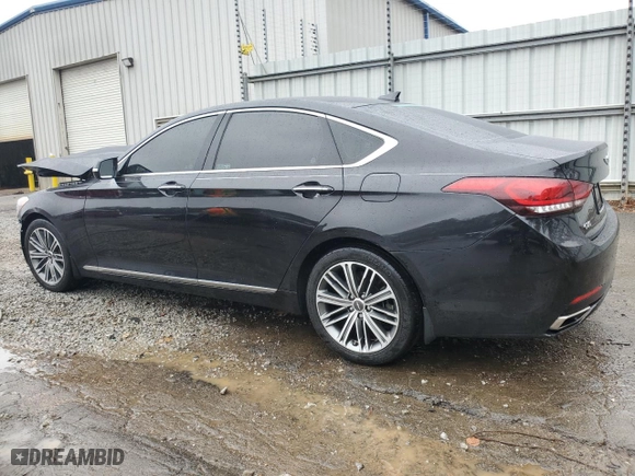 2018 Genesis G80 3.8L with VIN KMHGN4JE5JU236392, listed as a Copart auction lot 45579204 with 89,226 mi miles. Bid and sale history available at carsss.com. Image 2.