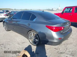 2014 Infiniti Q50 Hybrid Premium with VIN JN1AV7AR6EM700524, listed as a IAAI auction lot 41293930 with 1 mi miles. Bid and sale history available at carsss.com. Image 3.