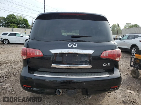 2012 Infiniti QX56 7-passenger z VIN JN8AZ2NE6C9020963, wystawiony jako Copart lot #58392675 z przebiegiem 256 752 mil mil oraz Szkoda całkowita • Salvage title. Historia ofert i sprzedaży dostępna na DreamBid. Obrazek 6.