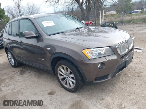 2014 BMW X3 xDrive28i with VIN 5UXWX9C54E0D39435, listed as a IAAI auction lot 42095301 with Not Provided miles and . Bid and sale history available at DreamBid. Image 1.