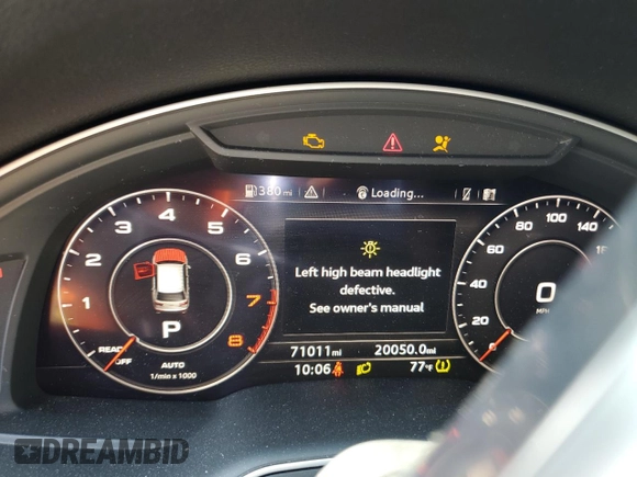 2018 Audi Q7 Premium Plus z VIN WA1LHAF7XJD049985, wystawiony jako Copart lot #60233295 z przebiegiem 71 011 mil mil oraz Szkoda całkowita • Salvage title. Historia ofert i sprzedaży dostępna na DreamBid. Obrazek 9.