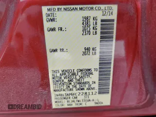 2015 Nissan Altima SL z VIN 1N4BL3AP6FC228112, wystawiony jako Copart lot #53737875 z przebiegiem 102 437 mil mil oraz Szkoda całkowita • Salvage title. Historia ofert i sprzedaży dostępna na DreamBid. Obrazek 13.