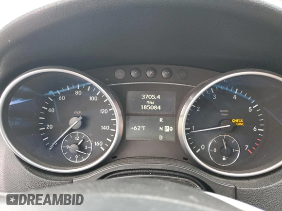 2009 Mercedes-Benz M 3.5L with VIN 4JGBB56E89A524440, listed as a Copart auction lot 43082805 with 185,084 mi miles and Salvage Title. Bid and sale history available at carsss.com. Image 9.