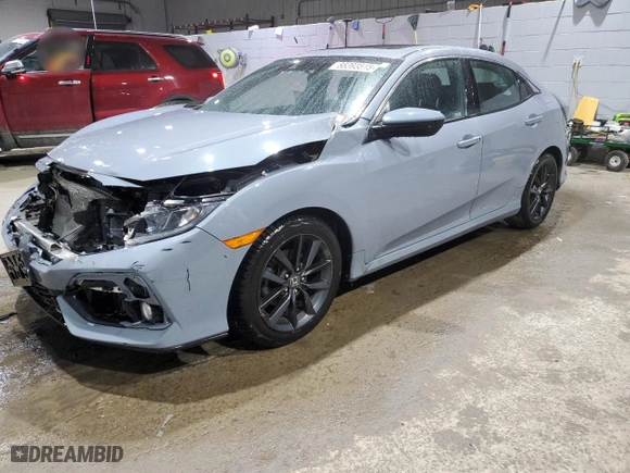 2021 Honda Civic Hatchback EX with VIN SHHFK7H63MU202956, listed as a Copart auction lot 88393515 with 41,483 mi miles and Salvage Title. Bid and sale history available at carsss.com. Image 1.