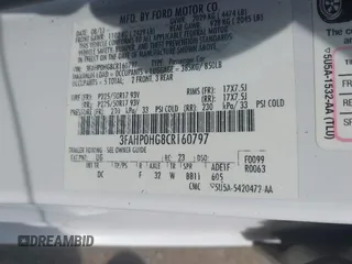 2012 Ford Fusion SE with VIN 3FAHP0HG8CR160797, listed as a IAAI auction lot 42619480 with 106,511 mi miles and . Bid and sale history available at DreamBid. Image 9.