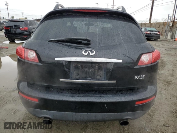 2005 Infiniti FX with VIN JNRAS08U15X103058, listed as a Copart auction lot 49421815 with 121,498 mi miles and Salvage title. Bid and sale history available at DreamBid. Image 6.