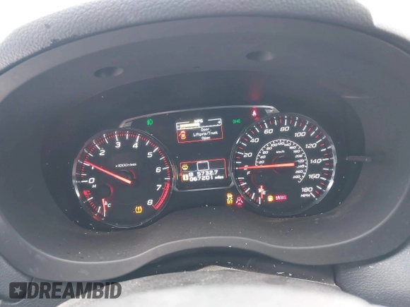 2019 Subaru WRX Premium with VIN JF1VA1B62K9815119, listed as a IAAI auction lot 41636060 with 67,201 mi miles. Bid and sale history available at carsss.com. Image 7.