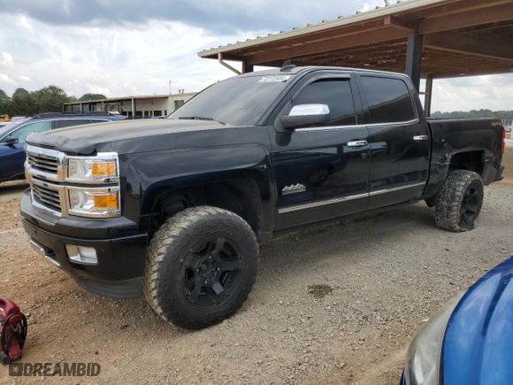 2015 Chevrolet Silverado 1500 High Country with VIN 3GCUKTEJXFG536182, listed as a Copart auction lot 72272584 with 143,071 mi miles and Salvage Title. Bid and sale history available at carsss.com. Image 1.