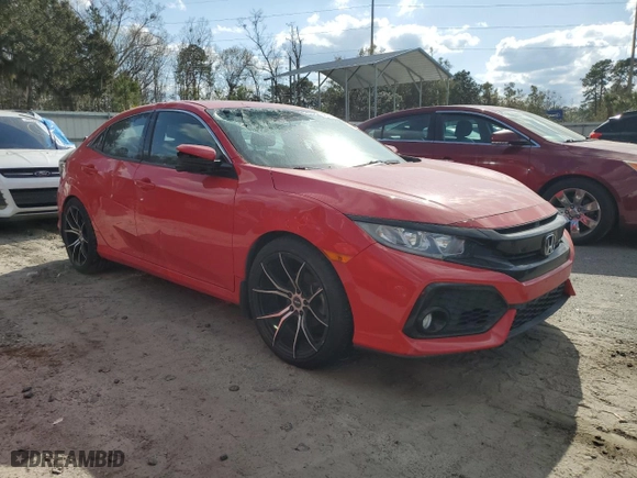 2017 Honda Civic Hatchback EX-L Navi with VIN SHHFK7H74HU203693, listed as a Copart auction lot 48990175 with 55,091 mi miles and Clean Title. Bid and sale history available at carsss.com. Image 4.