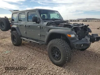 2022 Jeep Wrangler Unlimited Sport S with VIN 1C4HJXDN7NW168561, listed as a Copart auction lot 86703124 with 11,222 mi miles and Salvage Title. Bid and sale history available at carsss.com. Image 4.