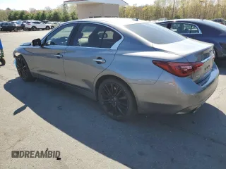 2020 Infiniti Q50 Red Sport 400 with VIN JN1FV7ARXLM660161, listed as a Copart auction lot 54141115 with 78,476 mi miles and Salvage title. Bid and sale history available at DreamBid. Image 2.