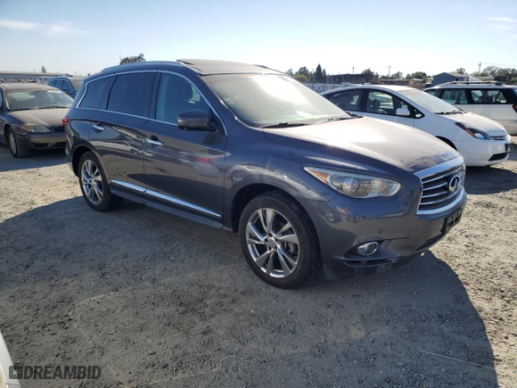 2013 Infiniti JX35 with VIN 5N1AL0MM1DC347846, listed as a Copart auction lot 72578124 with 164,277 mi miles and Clean Title. Bid and sale history available at carsss.com. Image 4.