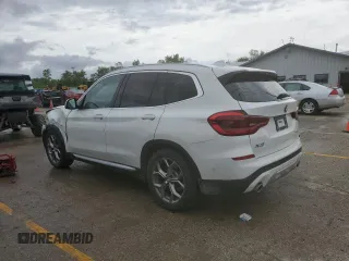 2021 BMW X3 xDrive30i with VIN 5UXTY5C09M9F31750, listed as a Copart auction lot 54862494 with 39,511 mi miles and Salvage Title. Bid and sale history available at DreamBid. Image 2.