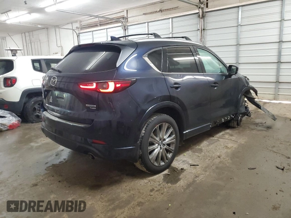 2023 Mazda CX-5 Signature with VIN JM3KFBXY9P0122887, listed as a Copart auction lot 88993465 with 12,116 mi miles and Salvage Title. Bid and sale history available at carsss.com. Image 3.