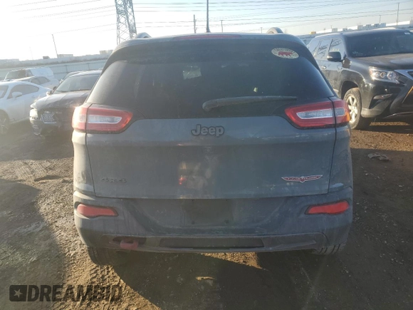 2015 Jeep Cherokee Trailhawk with VIN 1C4PJMBB2FW503522, listed as a Copart auction lot 88771855 with Not provided miles and Salvage title. Bid and sale history available at DreamBid. Image 6.
