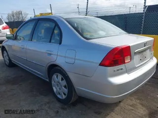 2002 Honda Civic EX with VIN 2HGES26722H589777, listed as a IAAI auction lot 41907034 with 284783 miles. Bid and sale history available at carsss.com. Image 3.