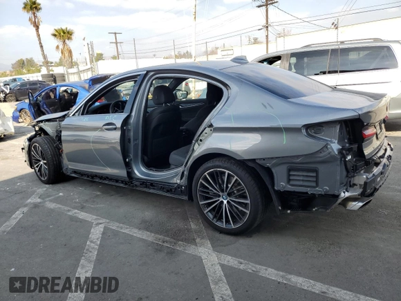 2023 BMW 5 Series 530e with VIN WBA13AG02PCL93920, listed as a Copart auction lot 43456315 with 14,769 mi miles and Salvage title. Bid and sale history available at DreamBid. Image 2.