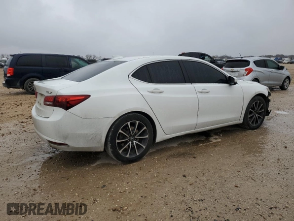 2015 Acura TLX V6 Tech with VIN 19UUB2F53FA023559, listed as a Copart auction lot 46405845 with 172,564 mi miles and Salvage Title. Bid and sale history available at carsss.com. Image 3.