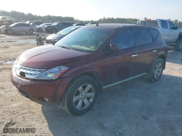 2007 Nissan Murano SL with VIN JN8AZ08T27W527641, listed as a IAAI auction lot 39378581 with 121,625 mi miles. Bid and sale history available at carsss.com. Image 2.
