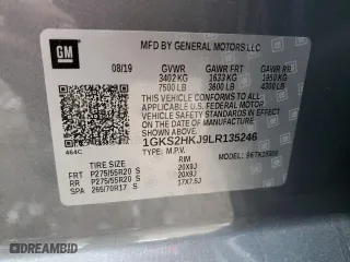 2020 GMC Yukon XL Denali with VIN 1GKS2HKJ9LR135246, listed as a Copart auction lot 84477904 with 66,255 mi miles and Salvage Title. Bid and sale history available at carsss.com. Image 14.