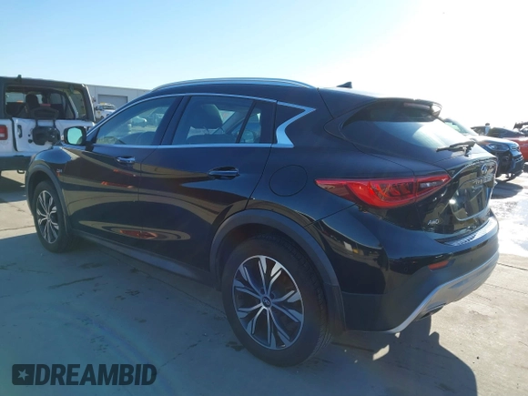2018 Infiniti QX30 Luxury with VIN SJKCH5CRXJA058994, listed as a IAAI auction lot 41389481 with 69,907 mi miles and . Bid and sale history available at DreamBid. Image 3.