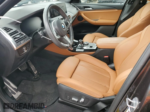 2022 BMW X4 xDrive30i with VIN 5UX33DT04N9K26566, listed as a Copart auction lot 53396153 with 17,595 mi miles. Bid and sale history available at carsss.com. Image 7.