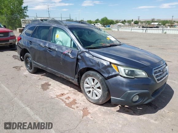 2015 Subaru Outback Premium with VIN 4S4BSBFC6F3282566, listed as a IAAI auction lot 42246387 with 208,467 mi miles and . Bid and sale history available at DreamBid. Image 1.