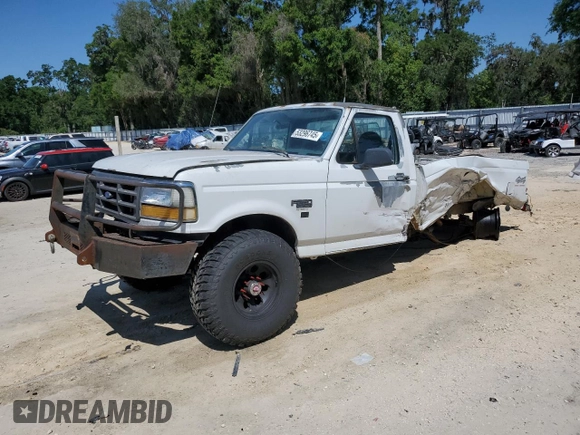1997 Ford F-250 with VIN 3FTHF26F1VMA18455, listed as a Copart auction lot 53296745 with 224,462 mi miles and Non Repairable. Bid and sale history available at DreamBid. Image 1.