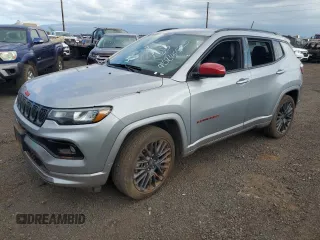 2023 Jeep Compass (RED) Edition with VIN 3C4NJDCN8PT543546, listed as a Copart auction lot 45246525 with 22,135 mi miles and Salvage Title. Bid and sale history available at carsss.com. Image 1.