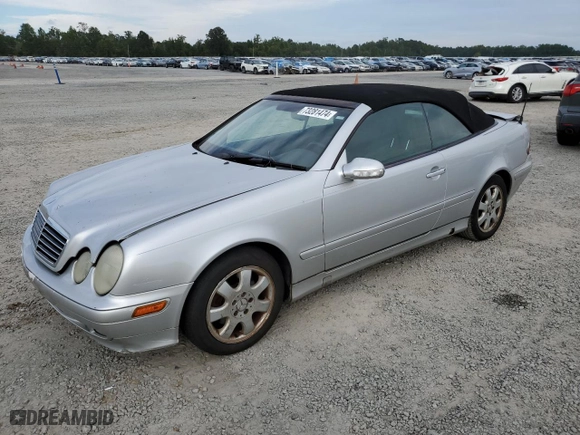 2003 Mercedes-Benz CLK-Class 3.2L with VIN WDBLK65G23T135336, listed as a Copart auction lot 73281474 with 146,750 mi miles and Salvage Title. Bid and sale history available at carsss.com. Image 1.