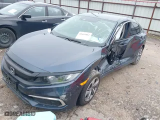 2020 Honda Civic Sedan LX with VIN 19XFC2F62LE025535, listed as a IAAI auction lot 41651661 with 1 mi miles. Bid and sale history available at carsss.com. Image 17.