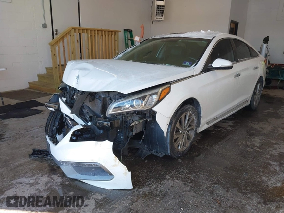 2017 Hyundai Sonata Sport with VIN 5NPE34AF7HH490930, listed as a IAAI auction lot 41383528 with 129,862 mi miles. Bid and sale history available at carsss.com. Image 2.