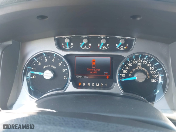 2013 Ford F-150 XL with VIN 1FTFW1CT9DFC96708, listed as a IAAI auction lot 41375760 with 195,647 mi miles. Bid and sale history available at carsss.com. Image 7.