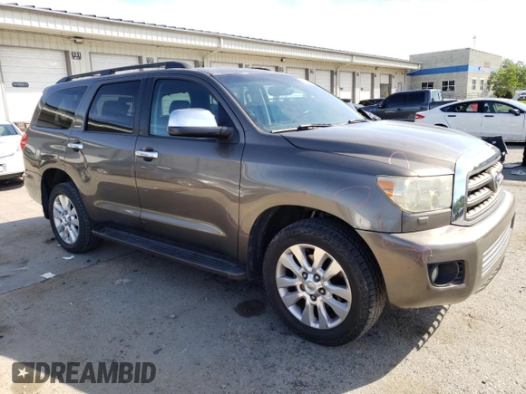 2008 Toyota Sequoia Platinum with VIN 5TDZY67A78S013175, listed as a Copart auction lot 60827084 with 25 mi miles and Salvage Title. Bid and sale history available at carsss.com. Image 4.