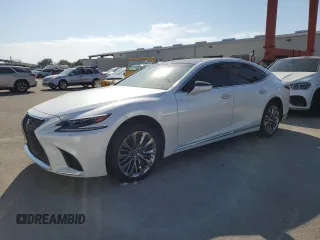 2018 Lexus LS with VIN JTHB5LFF3J5001251, listed as a Copart auction lot 75076534 with 25,700 mi miles and Salvage Title. Bid and sale history available at carsss.com. Image 1.