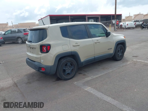 2016 Jeep Renegade Sport with VIN ZACCJAAT6GPE32301, listed as a IAAI auction lot 41627373 with 88,362 mi miles and . Bid and sale history available at DreamBid. Image 4.