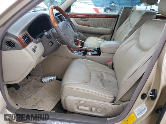 2002 Lexus LS 430 z VIN JTHBN30F320090312, wystawiony jako Copart lot #57827825 z przebiegiem Nie podano mil oraz Czysty tytuł • Clean title. Historia ofert i sprzedaży dostępna na DreamBid. Obrazek 7.