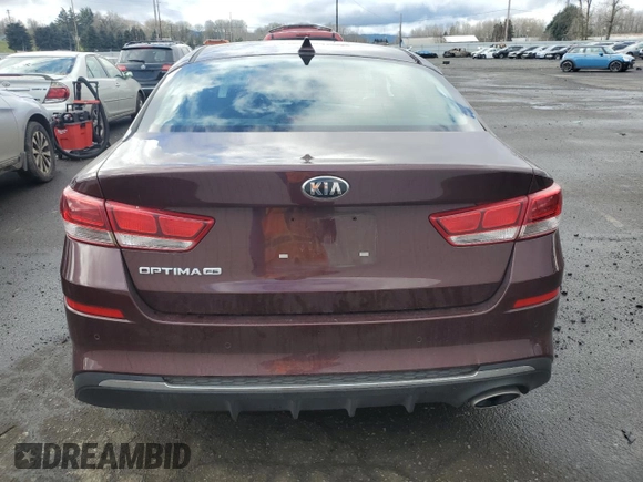 2019 Kia Optima LX with VIN 5XXGT4L39KG308417, listed as a Copart auction lot 45758535 with 33,429 mi miles and Salvage Title. Bid and sale history available at carsss.com. Image 6.