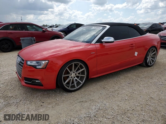 2014 Audi S5 Premium Plus z VIN WAUCGAFH5EN015371, wystawiony jako Copart lot #74150454 z przebiegiem Nie podano mil oraz Szkody całkowita. Historia ofert i sprzedaży dostępna na DreamBid. Obrazek 1.