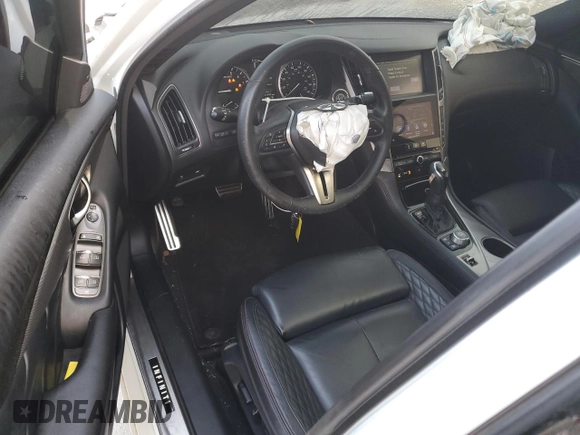 2019 Infiniti Q50 RED SPORT 400 with VIN JN1FV7AP3KM760311, listed as a Copart auction lot 84064674 with 47,397 mi miles and Salvage Title. Bid and sale history available at carsss.com. Image 8.