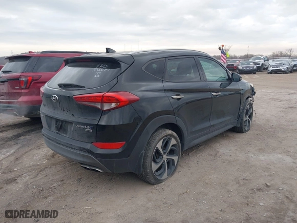 2016 Hyundai Tucson Eco with VIN KM8J3CA25GU257036, listed as a IAAI auction lot 41453539 with 68,235 mi miles. Bid and sale history available at carsss.com. Image 4.