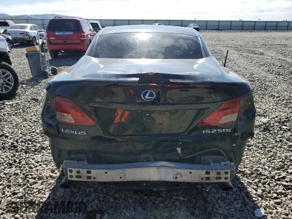 2010 Lexus IS 250 C with VIN JTHFF2C20A2510581, listed as a Copart auction lot 57653575 with 117,665 mi miles and Salvage title. Bid and sale history available at DreamBid. Image 6.